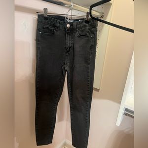 Paige Light Black Denim Skinny Jeans